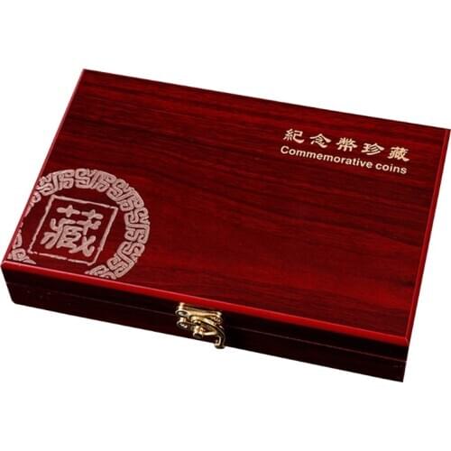 50 Pcs Wood Coin Protection Display Box Storage Case Holder Box Commemorative Collection Box