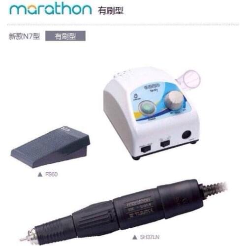 Dynamic Style Marathon N7 Micromotor Micro Polishing Electric Motor Contra Angles Handpiece M33Es 35K RPM for Dental Podology