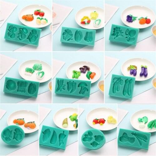 Vegetable Fruit Silicone Mould Diy Chocolate Mold Cake Decoration Fondant Molds Kitchen Baking Cooking Clay Tool