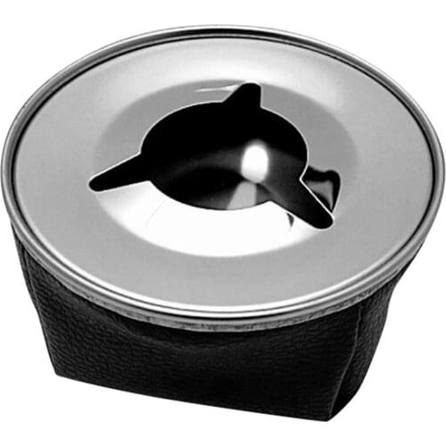 Stainless Windproof Faux Leather Bean Bag Sandbag Ashtray Non Stitched, Blue