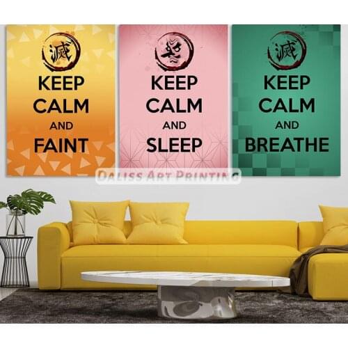 Canvas Anime Demon Slayer Pictures Home Decoration Paintings Poster HD Prints Wall Art Modular Living Room Framed