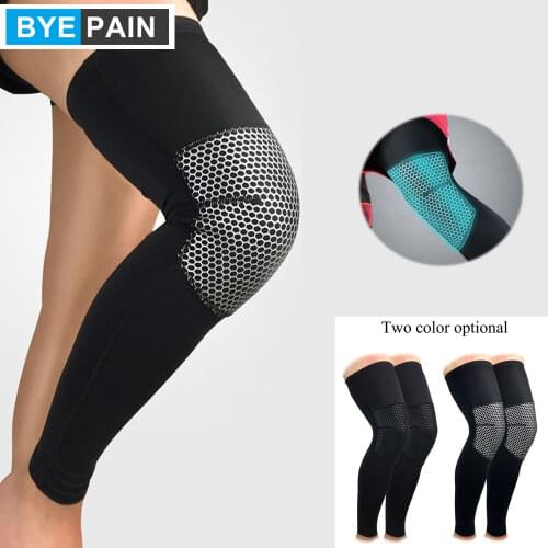 1Pcs BYEPAIN Compression Leg Sleeves for Men, Women - Full Length Stretch Long Sleeve with Knee Support, Non-Slip Inner Bands