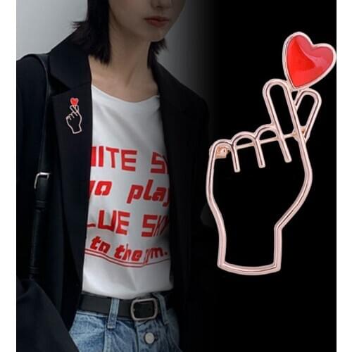 Korean Fashion Love Than Heart Brooch Metal Enamel Pins Shirt Coat Badge Corsage Trendy Collar Pin Jewelry Gifts for Women Girls