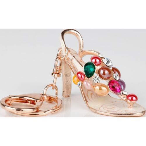 High Heel Shoes Cute Keychains Rings Keyrings Bag Charms Trinket Fashion Chaveiro Key Holder for Car Keychain Jewelry for Girls