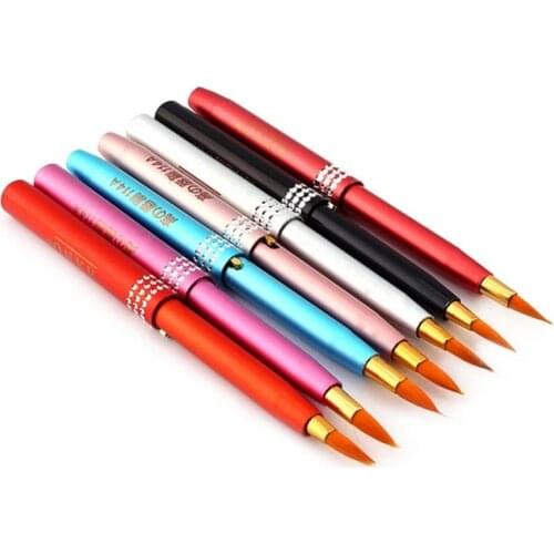 Fashion Lipbrush Retractable Metal Shell Cosmetic Lipstick Gloss Makeup Brushes Tool Women MH88