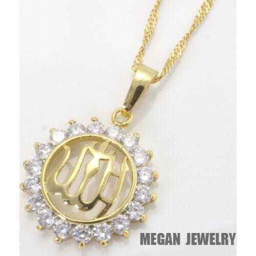 ALLAH MUSLIM crystal fashion pendant & necklace for women & men, charm Islam Gift & Jewelry