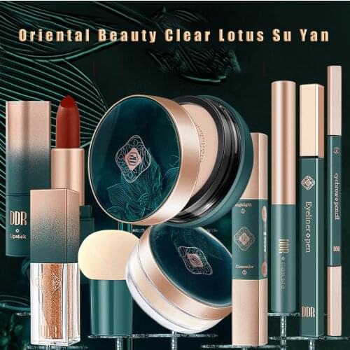 9PCS Makeup Set Foundation Lipstick Air Cushion BB Cream Eye Shadow Eyeliner Exquisite Gift Box Oriental Beauty Set TSLM1