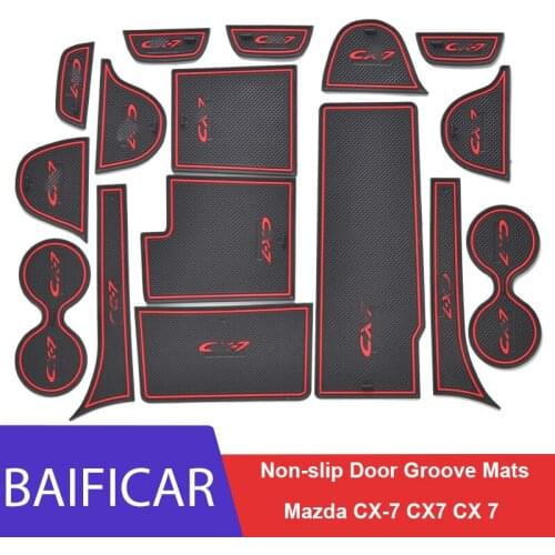 Baificar Non-slip Door Groove Mats Gate Slot Pad Cup Cushion Interior Decoration Accessory Cover For Mazda CX-7 CX7 CX 7