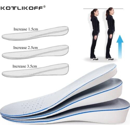 Invisible Height Increase Insole Super Light Cushion 1.5-3.5cm Height Lift Shoe Heel Insert Taller Support Absorbant Foot Pad