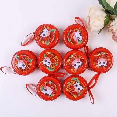 New Style Multiple Models Tinplate Change Wallet Creative Coin Earphone Storage Bag Christmas New Year Gift Change Wallet