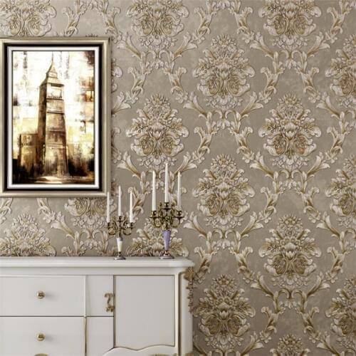 Beibehang living room wallpaper luxury European 3D nonwovens simple TV backdrop wall wallpaper papel de parede wall paper