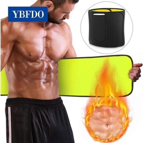 YBFDO Hot Men Waist Trainer Trimmer Slimming Sheath Belly Band Body Shaper Sports Girdles Workout Belt Weight Loss Waist Cincher
