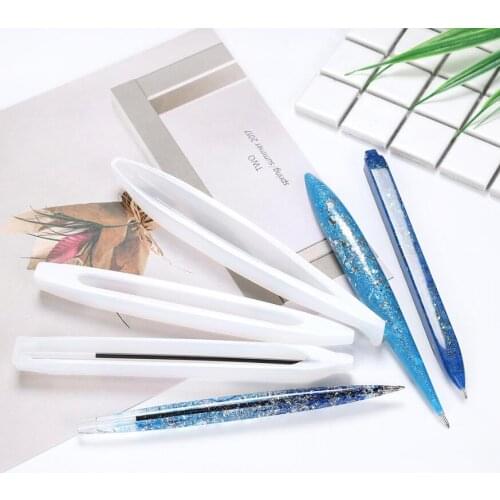 Transparent Silicone Mould Dried Flower Resin Decorative Craft DIY Ballpoint Pen Mold epoxy resin molds for jewelry