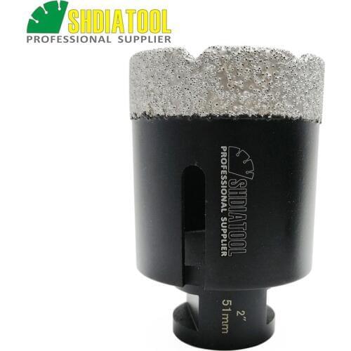 SHDIATOOL 5/8-11 Thread Diameter 2"/51mm Vacuum Brazed Diamond Drilling Core Bits Grantie Drill Bits Marble Tile Ceramic Holesaw