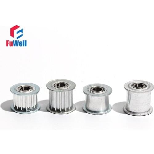 HTD5M 12T Timing Idler Pulley 16/21mm Belt Width Bearing Idler Pulley With/Without Teeth 3/4/5/6mm Bore Idle Gear Pulley