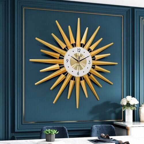 Modern light luxury living room home fashion creative bedroom personalized art quiet wall hanging decorative clock