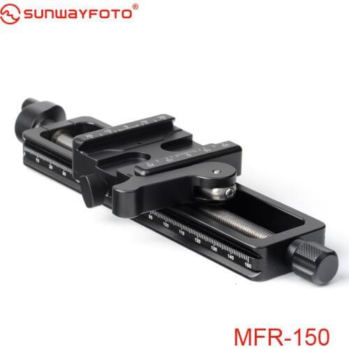SUNWAYFOTO MFR-150 High Quality Aluminium 4-way Macro Slider Macro Photography Tripod Oodaklama Macro Focusing Rail Slider Plate