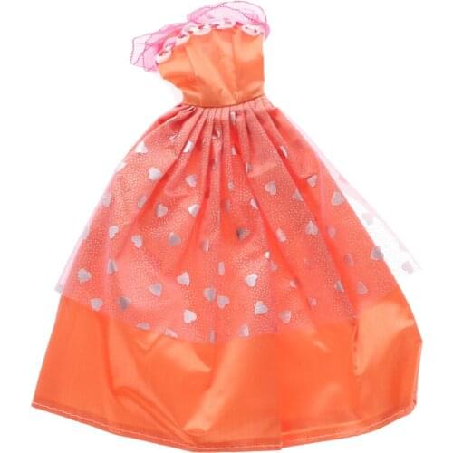 5Pcs Dolls Evening Dress Outfits Clothes Gowns 10Pairs Shoes for Doll