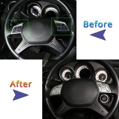 For Mercedes Benz A B C E G V Class ML GL GLK GLA CLA CLS SL W204 W205 X204Car Steering Wheel Button Patch Protection Patch Trim
