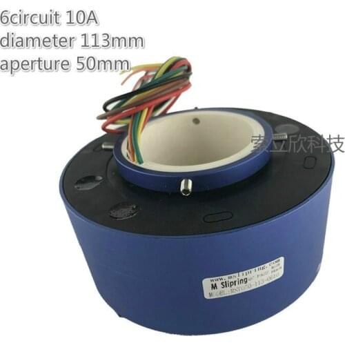1pcs Through-hole Slip Ring With Diameter Of 50mm And Diameter Of 113mm Hollow Axle Slip Ring With 10a Outer Diameter Per 6/12 R
