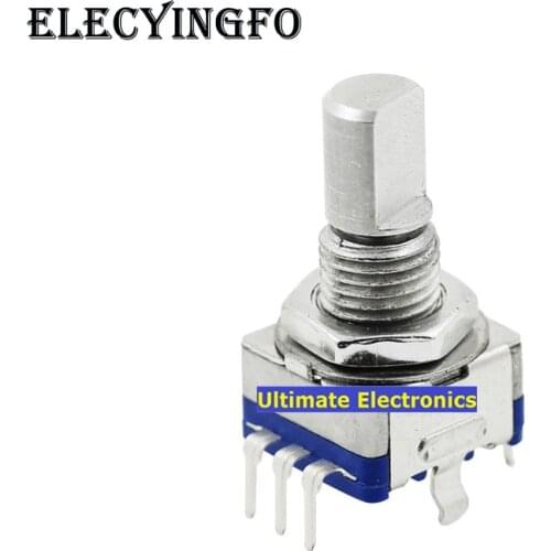 2pcs Semicircular handle 15mm Encoder Switch Rotary Encoder EC11 Audio Digital Potentiometer with Switch 20-bit pulse 5 feet