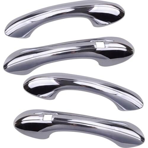 4pcs Chrome Door Handle Cover Molding Trim Moulding Decoration Silver Plastic Fit For Hyundai Santa Fe 2019 2020