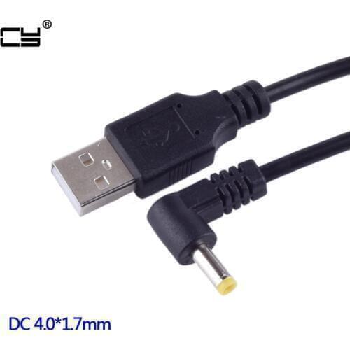 5V 2A DC 4.0mm x 1.7mm power plug USB Male to 4.0*1.7mm/DC 4017 Charger Power Cable Jack 4.0x1.7mm 100CM 2M