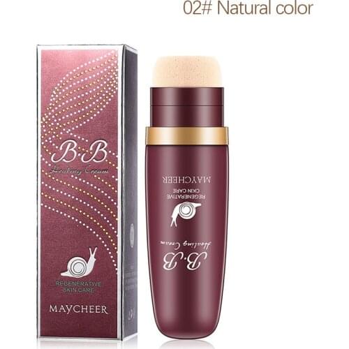 Snail BB Air Cushion Foundation Mushroom Head CC Cream Concealer Whitening Makeup Cosmetic Waterproof Brighten Face Tone TSLM2