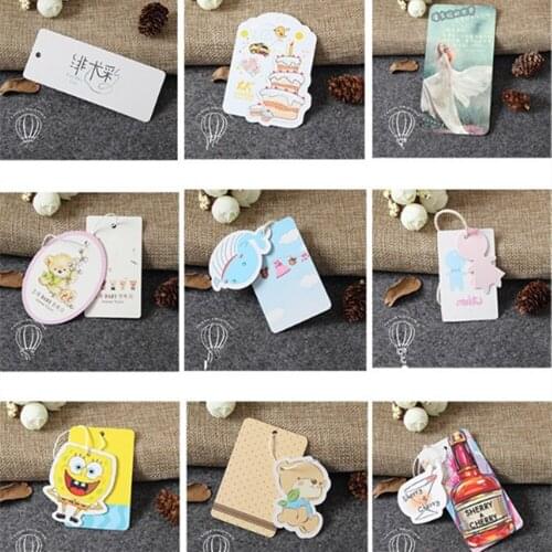 Free shipping 1000pcs Necklace Bracelet Paper Tags Cards Tags necklace price tags Customization for all price tags