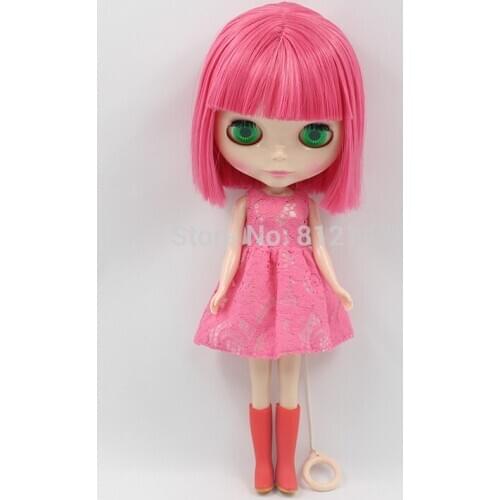Free shipping action figure dolls(rose red hair)