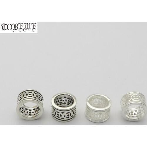 100% 925 Silver Chinese Ancient Coin Symbol Beads Lucky Symbol Beads DIY Jewelry Findings Good Luck Jewelry Beads Large Hole