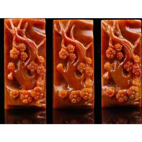 Flowers Bloom Stone Stamp Plum Seal Customized Chinese Name Stone SSeal Chinese Seal Chinese Name Stamp Mandarin Name