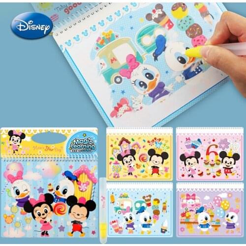 Disney Mickey Mouse Drawing Board Children Coloring Reusable Draw Painted Graffiti Book Early Education Toys for Girls Boys Gift