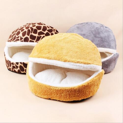 Hamburger Cat Bed House Removable Pet Nest Litter Dog Kennel Sofa House For Cats Dogs Pets Kennel Tent House Pet Products