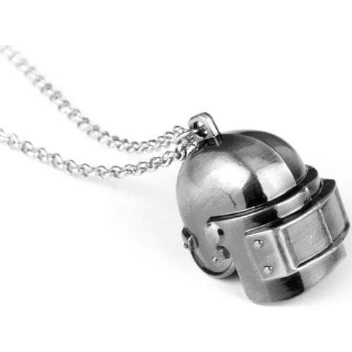 Hot Game Playerunknowns Battlegrounds 3D Necklace Metal PUBG Can Open Special-Forces Level 3 Helmet Pendant Necklace Men Colar