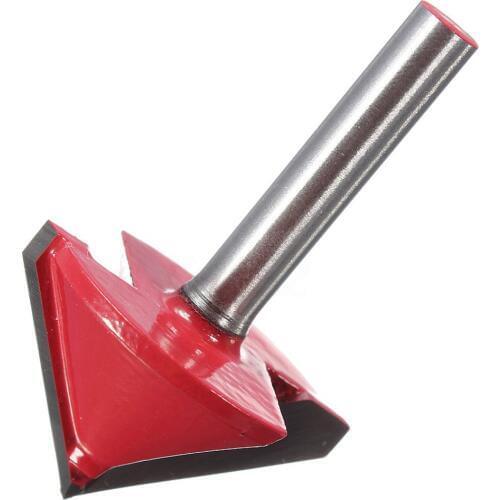 HLZS-CNC Engraving V Groove Bit 3D Bits Router Carving Cutter Tool 90 Degree 6mmx22mm