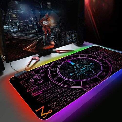 Game Mousepad RGB Personality Mathematician Digital LED Game Accessories Computer Keyboard mouse pad PC laptop Gamer mat gift