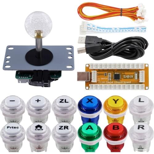 SJ@JX Arcade Game Controller USB Encoder Gamepad Button 8way Joystick for Nintendo Switch PC PS3 Retropie Raspberry Pi MAME
