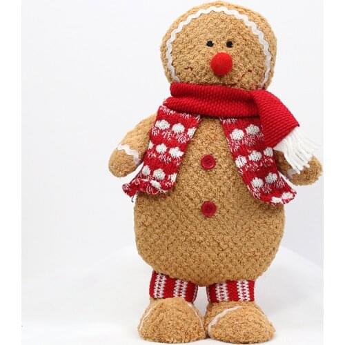 Gingerbread man plush Christmas gift soft doll Christmas tree decoration kawaii plush doll kid gift Gingerbread Man Stuffed Doll