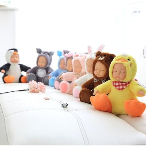 17/28cm Baby Dolls Plush Bjd Bebe Doll Reborn Toy for Kids Girls Christmas Gift Kids Born Baby Toy Stuffed Animal Toys