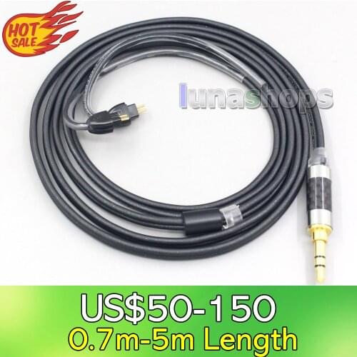LN007094 2.5mm 4.4mm XLR 3.5mm Black 99% Pure PCOCC Earphone Cable For AUDEZE iSINE 10 20 LX LCDi3 LCDi4