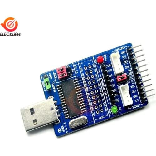 USB to I2C/IIC/SPI/UART/TTL Adapter Module Support RS232 RS485 Interface For Windows XP Win 7/64/32 Bit