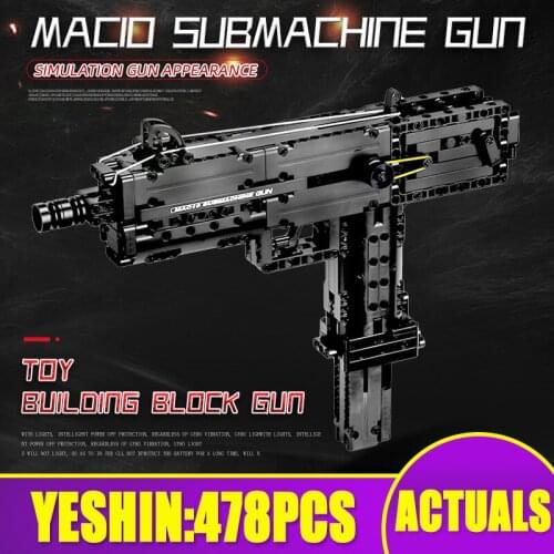 MOULD KING 14012 Block Gun Toys The Ingram M10 Submachine Gun Model Building Blocks Bricks Assembly Kids Christmas Toys Gifts
