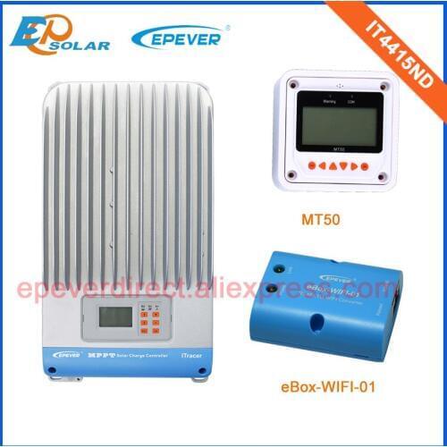 MPPT 45A Solar Battery 48V power bank controller MT50 remote Meter and wifi BOX EPEVER 45amps off grid tie system IT4415ND
