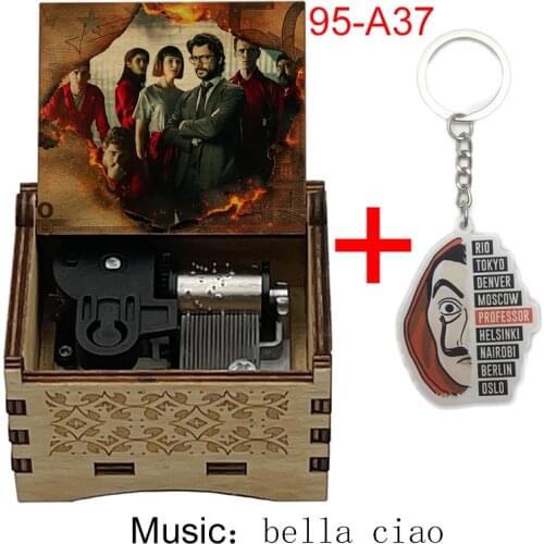 La Casa De Papel Print Music Box With Bella Ciao Music for Men Women Money Heist The House of Paper Print Musical Hand