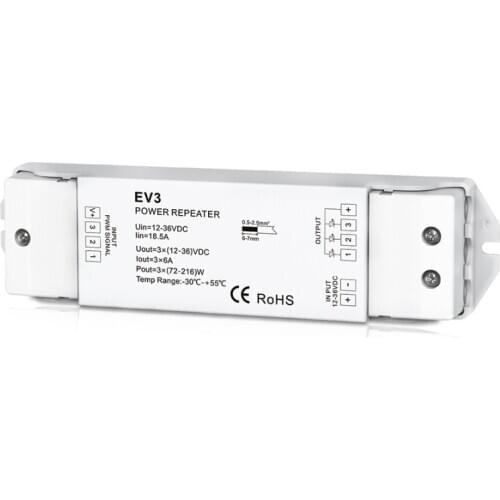 New Led RGB Strip Power Amplifier12V 24V 36V Constant Voltage Repeater Single RGB CCT String Ribbon Amplifier PWM Controller