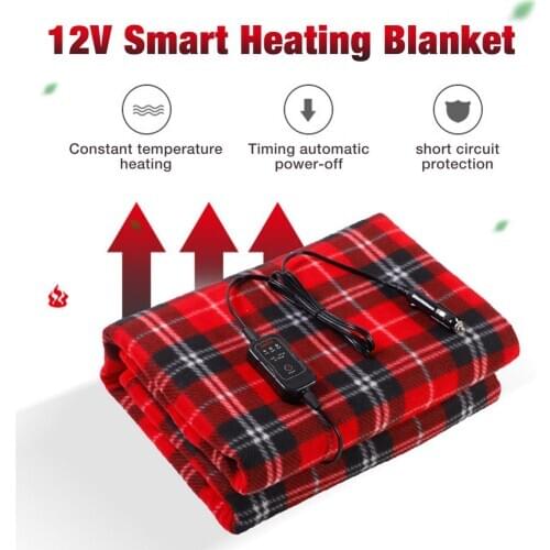 12V Auto Electric Blanket Thicker Heater Warmer 145x95cm Heated Blanket Thermostat Electric Heating Blanket For Car Truck