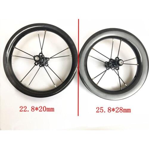 Sliding Bike Carbon Wheelset 12inch Straight-pull Bearing BMX Children Kids' Balance Carbon Bicycle Wheels