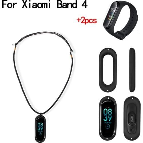 For Xiaomi Band 4 strap Mode Diy Silicones Used Chain with Rubber Hanger Holder Cover+ 2pcs Film for Xiaomi Mi Band 4 accessory