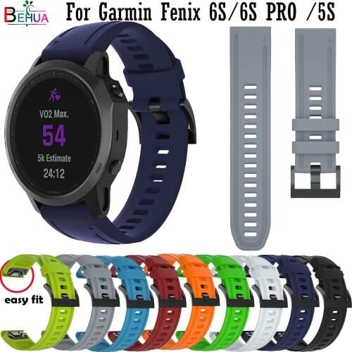 20mm Sport watchband For Garmin Fenix 6S 6S Pro Fenix 5S 5S plus smart watch GPS Replacement Quick Release Silicone WristStrap